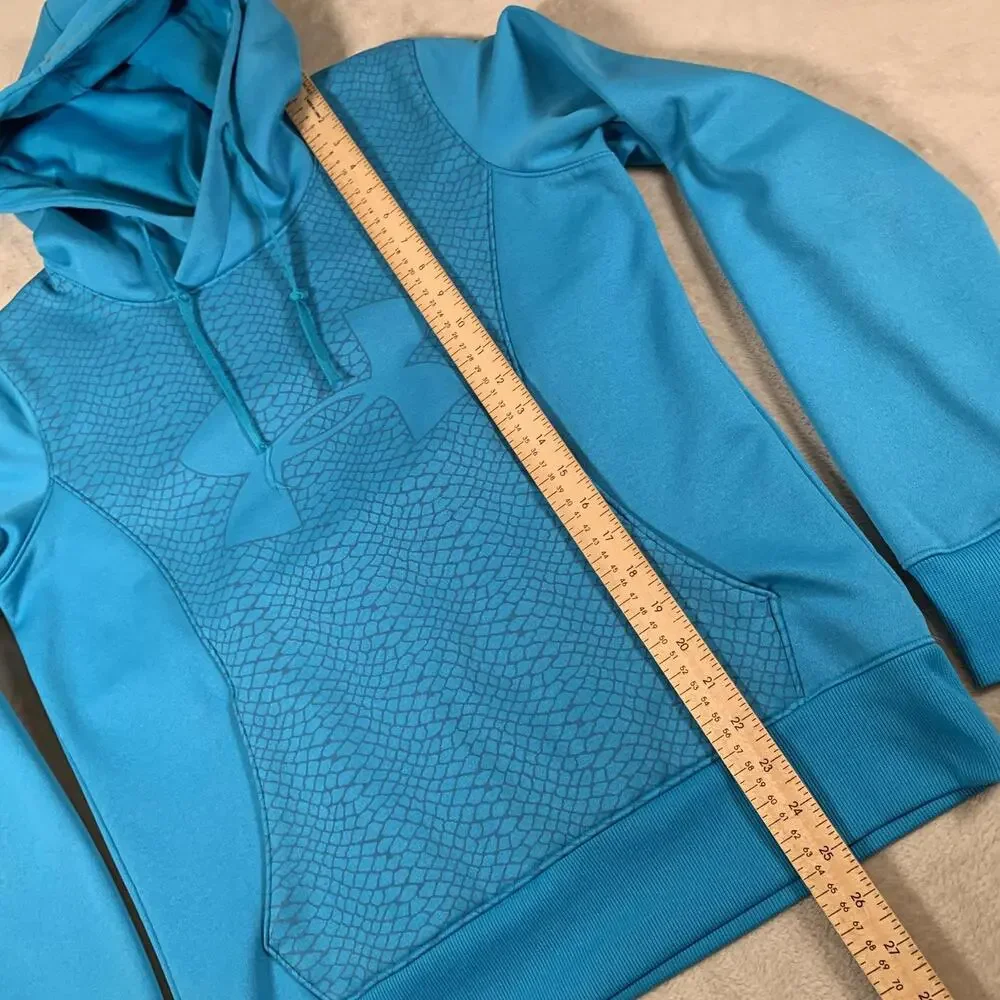 Under Armour Hoodie Mens‎ Medium Blue ColdGear Storm Pullover Sweatshirt 1239154